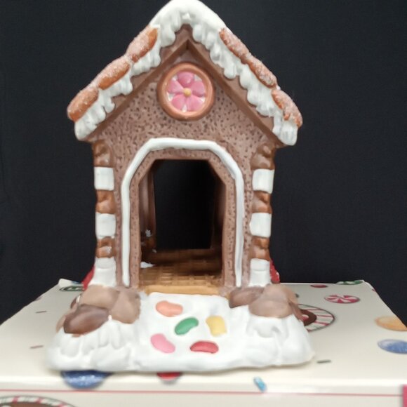 Vintage Christmas Figurine & Box Sugar N Spice Candy Covered Bridge Lemax 2000s - Picture 5 of 12